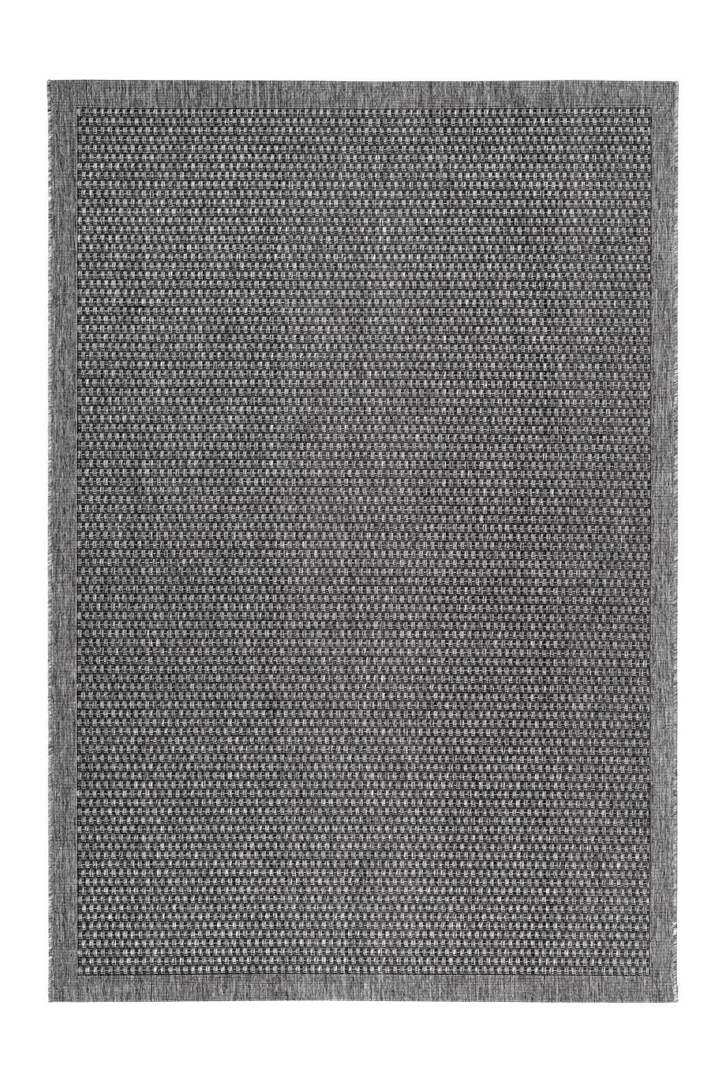 FLACHWEBETEPPICH INDONESIA - KEDIRI SILBER - Grau, Konventionell, Textil (80/150cm) - Kayoom