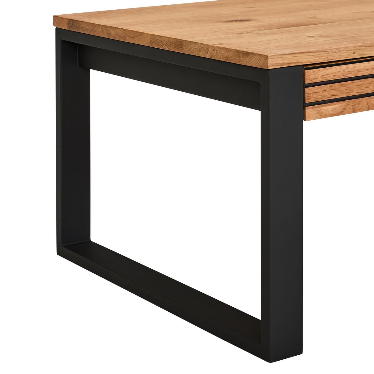 STOLIK KAWOWY PRADZIAD - kolor naturalny/czarny, Design, metal/drewno (115/60/42cm) - MID.YOU