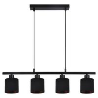 Hängeleuchte Goldi max. 15 Watt - Goldfarben/Schwarz, MODERN, Textil/Metall (70/10/120cm) - Mömax