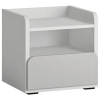 Noćni Ormarić Flexi - siva visoki sjaj/bijela, Moderno, drvni materijal/plastika (42/41,5/41,6cm) - Premium Living