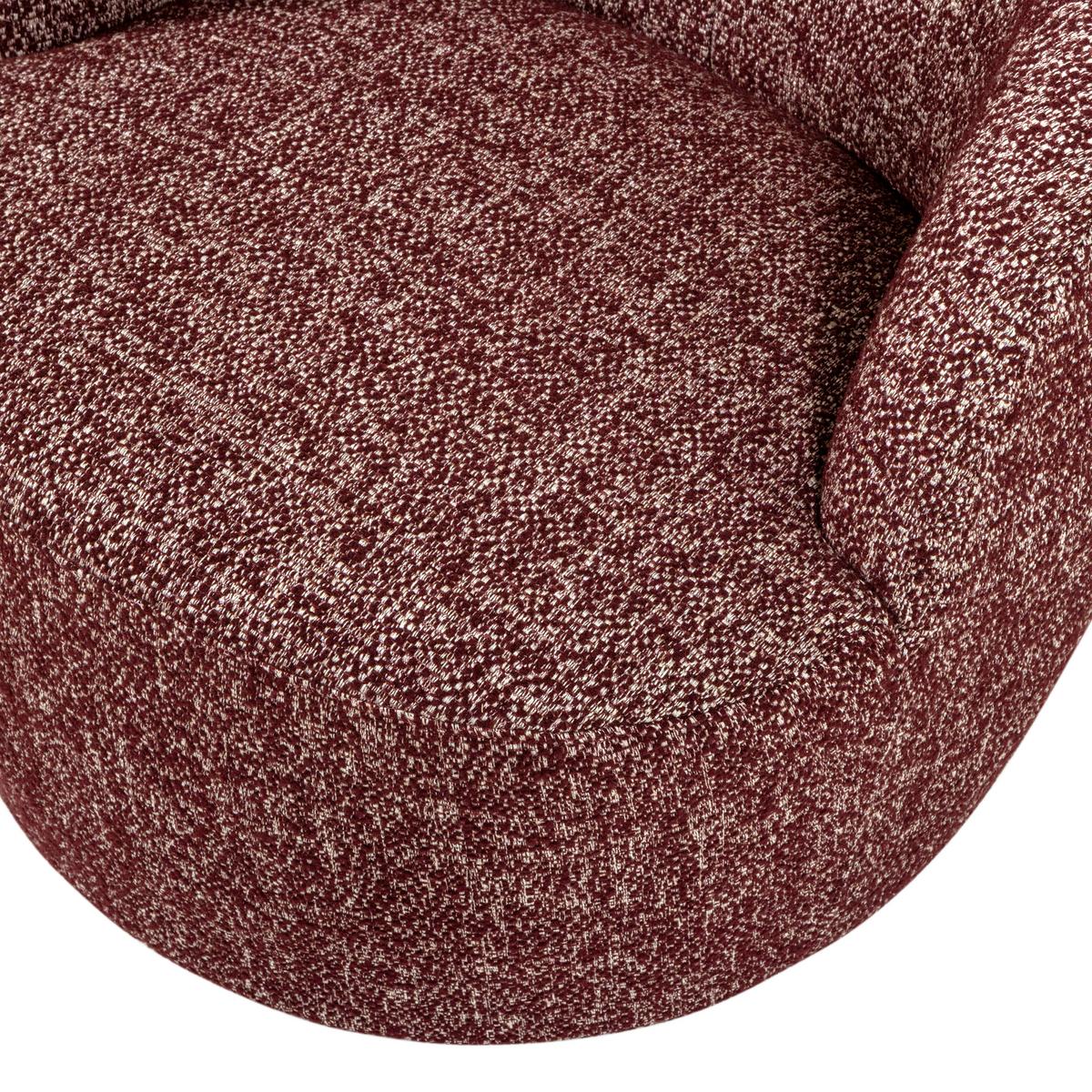 Cocktailsessel Serra Bordeaux - Bordeaux/Schwarz, Design, Kunststoff/Textil (70/68/77cm) - Livetastic