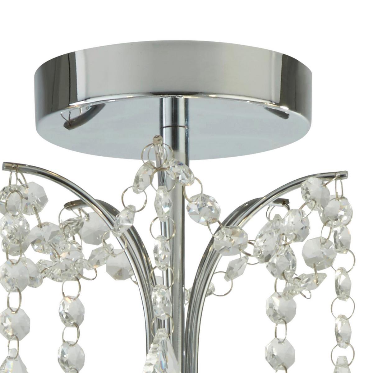 KRYSZTAŁOWA LAMPA WISZĄCA 9037-5CC - kolor chromowy, Design, metal/szkło (48/53.5cm)