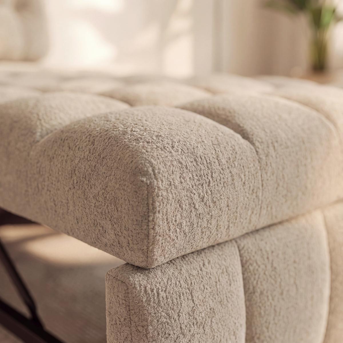 Schlafsessel Liara Webstoff Beige - Beige/Schwarz, MODERN, Holz/Textil (88/87/110cm) - Bessagi Home