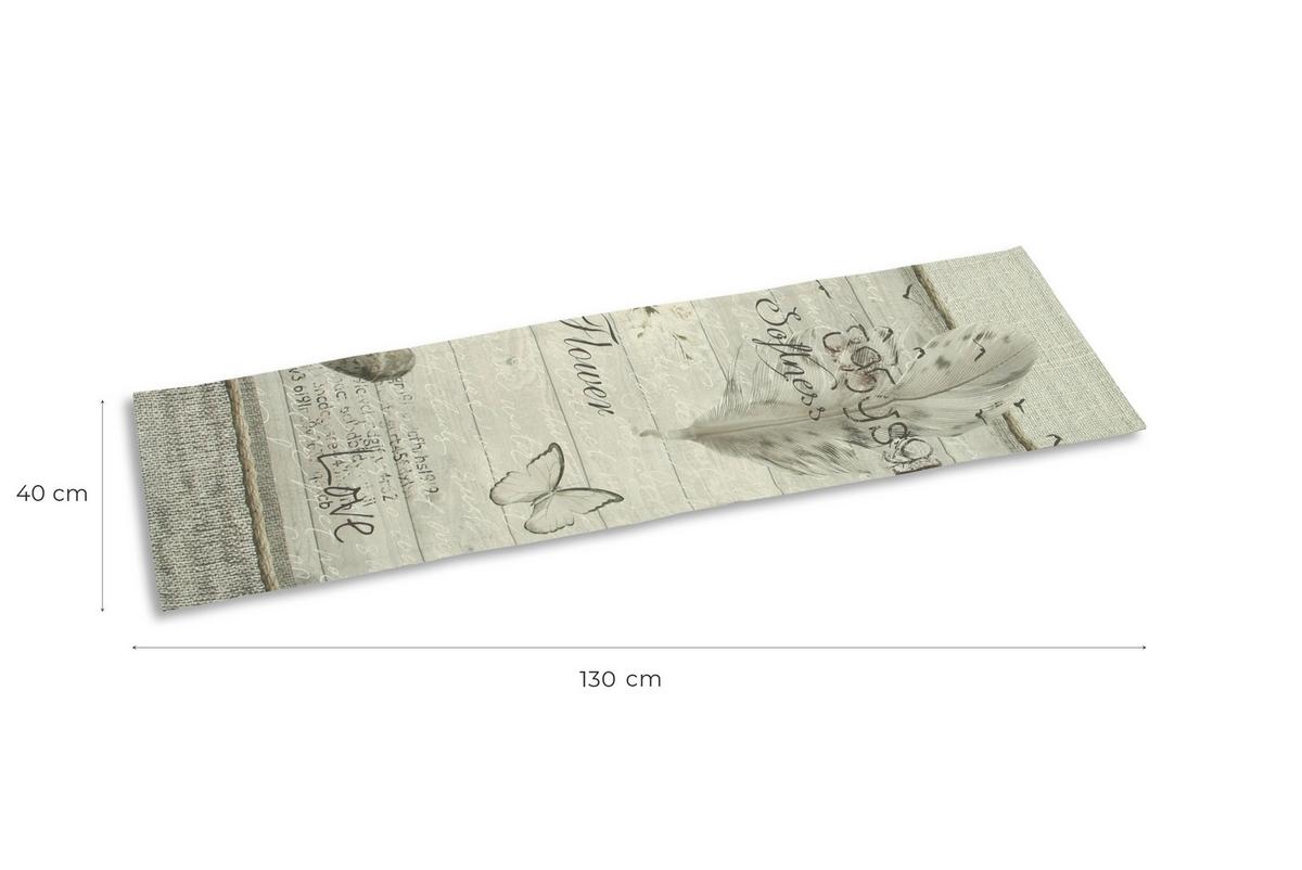 Tischläufer Beige ca. 40x130cm - Beige, Basics, Textil (40/130cm)