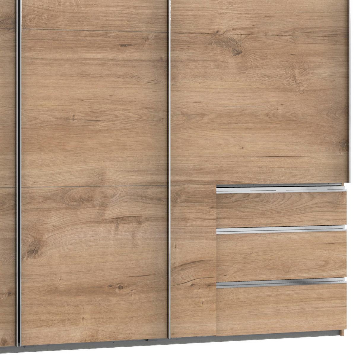 Ormar S Kliznim Vratima Level 36a - boje hrasta/boje kroma, Basics, drvni materijal/metal (350,00/216,00/65,00cm) - Modern Living
