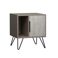 NACHTTISCH GLYNN NIGHTSTAND - Mokka/Sonoma Eiche, Design, Holzwerkstoff/Metall (50/60/42cm) - Livetastic