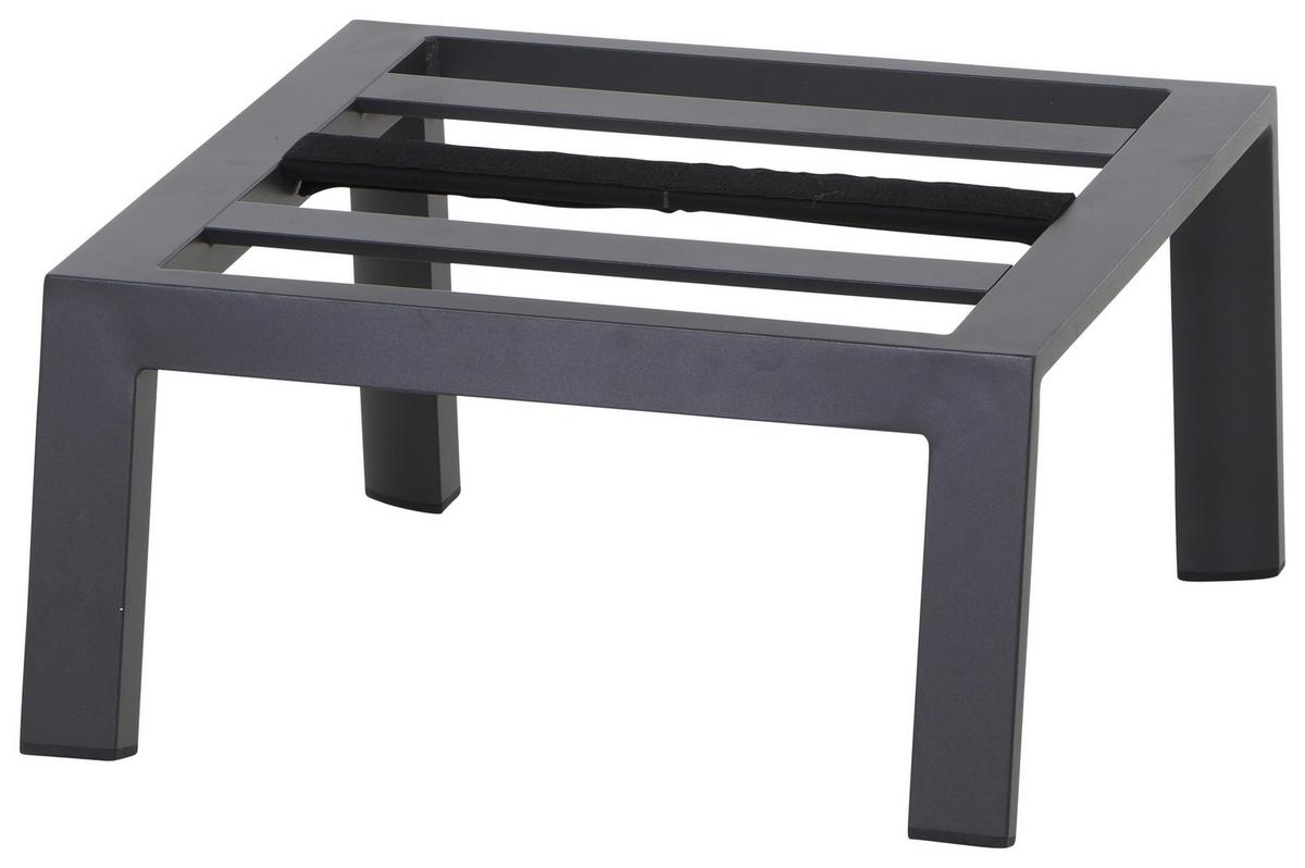 Loungehocker Valencia Anthrazit - Dunkelgrau/Anthrazit, Basics, Textil/Metall (60/43/59cm) - Siena Garden