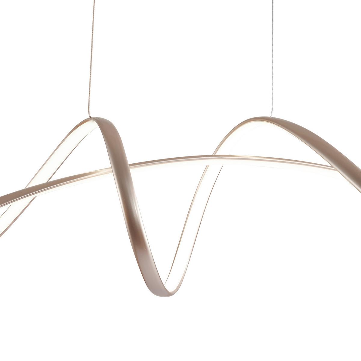 LED-Hängeleuchte Infinity Silberfarben max. 50 Watt - Silberfarben, Design, Metall (92/29/120cm)