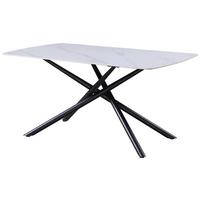 Jedilna Miza Mailand, Bela, 160 X 90 Cm - črna/bela, Trend, kovina/keramika (160/75/90cm) - Mömax