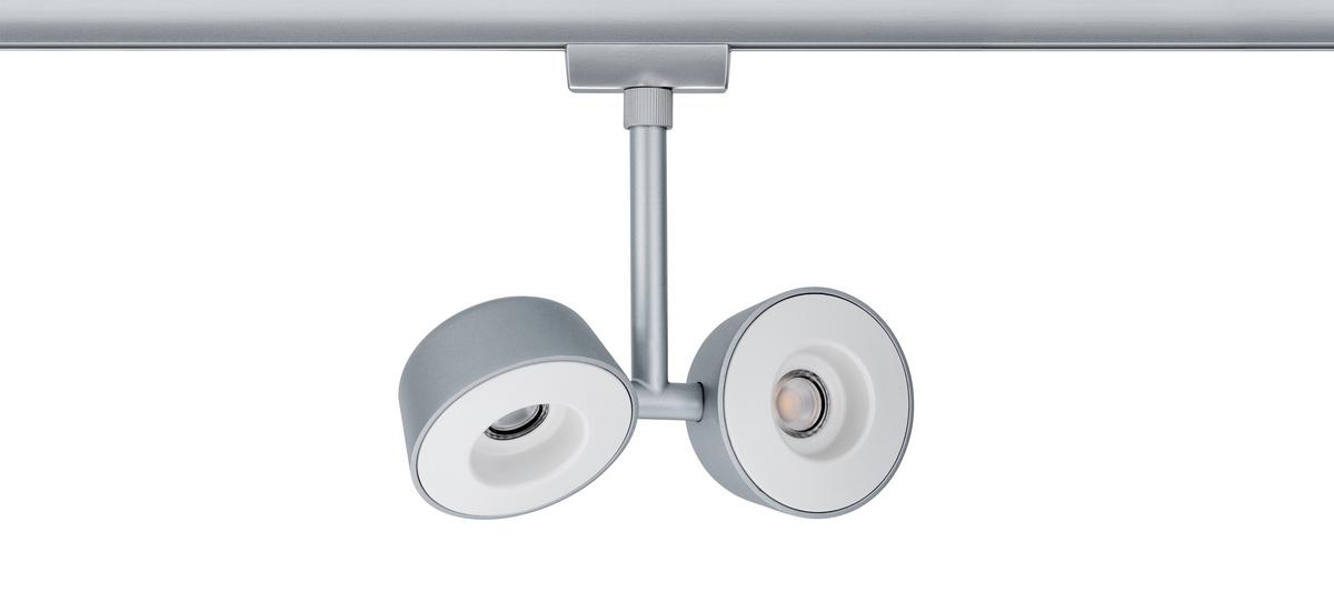 Schienensystem-Strahler Spot Double Pellet max. 4 Watt - Chromfarben, Design, Kunststoff/Metall (19/18/4cm) - Paulmann