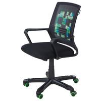Pisarniški Stol Minecraft, Črna - črna, Moderno, umetna masa/tekstil (63/92-111,5/60cm) - Minecraft