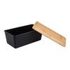 BRÖDSKRIN MAGNUS - svart/naturfärgad, Modern, plast/naturmaterial (34/18/13,5cm) - Mömax