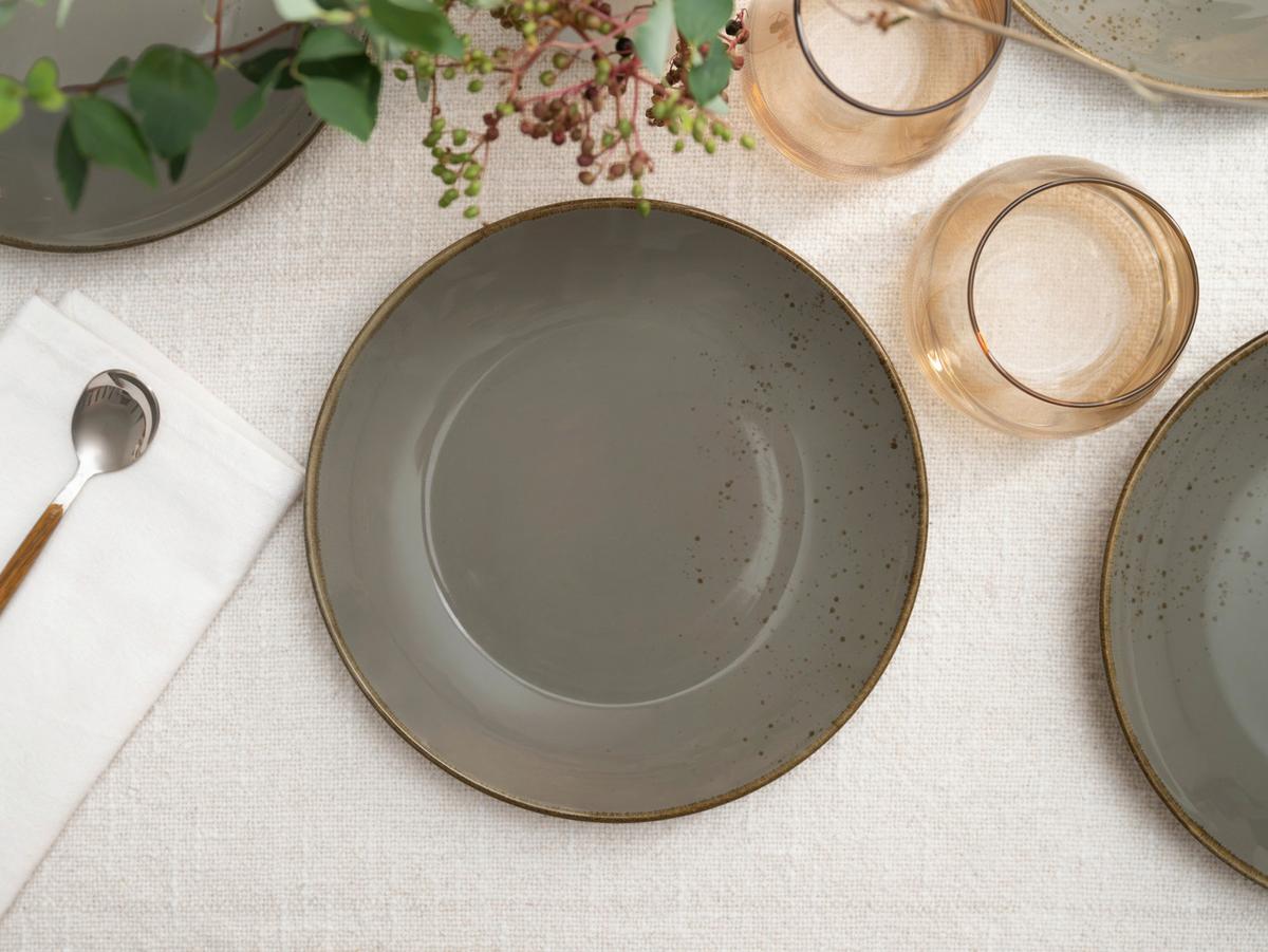 Desserttellerset 22047 Nature Collection - Grau, Trend, Keramik (21cm) - Creatable