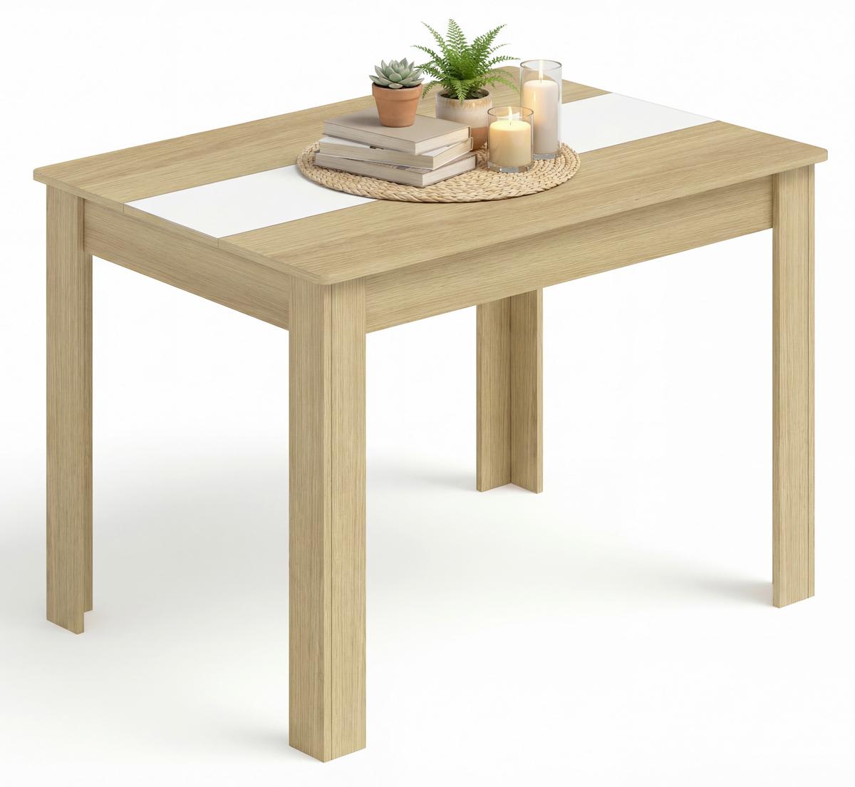 Esstisch Vcm Esstisch "disalo" 115x80 - Honigeiche/Weiss, Modern, Holzwerkstoff (115/80/75cm) - MID.YOU