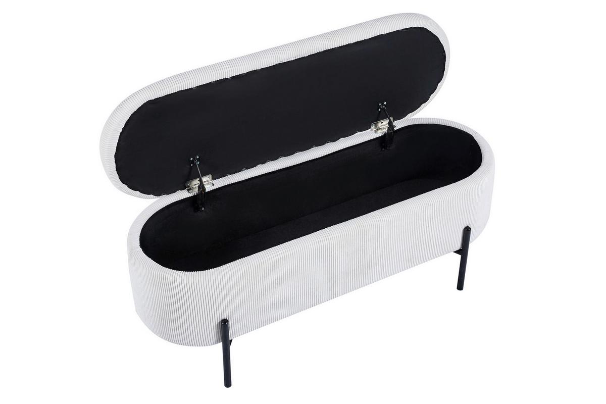 Klop Cord, Bež - črna/bež, Moderno, kovina/tekstil (110/44/40cm) - Livetastic