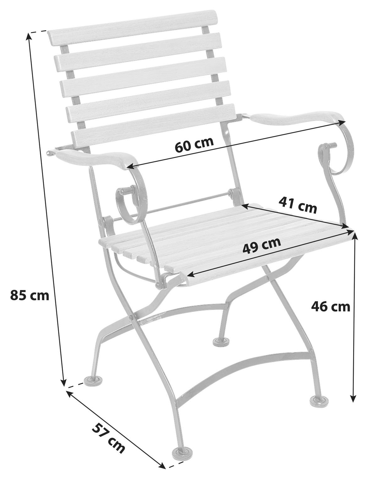 Vrtni Stol Schlossgarten, Masivno - črna/naravne barve, Romantika, kovina/les (60/57/85cm) - Gardenson