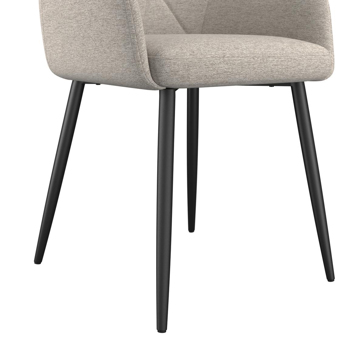 Naslanjač Hardy - črna/bež, Moderno, kovina/tekstil (57/86/64cm)