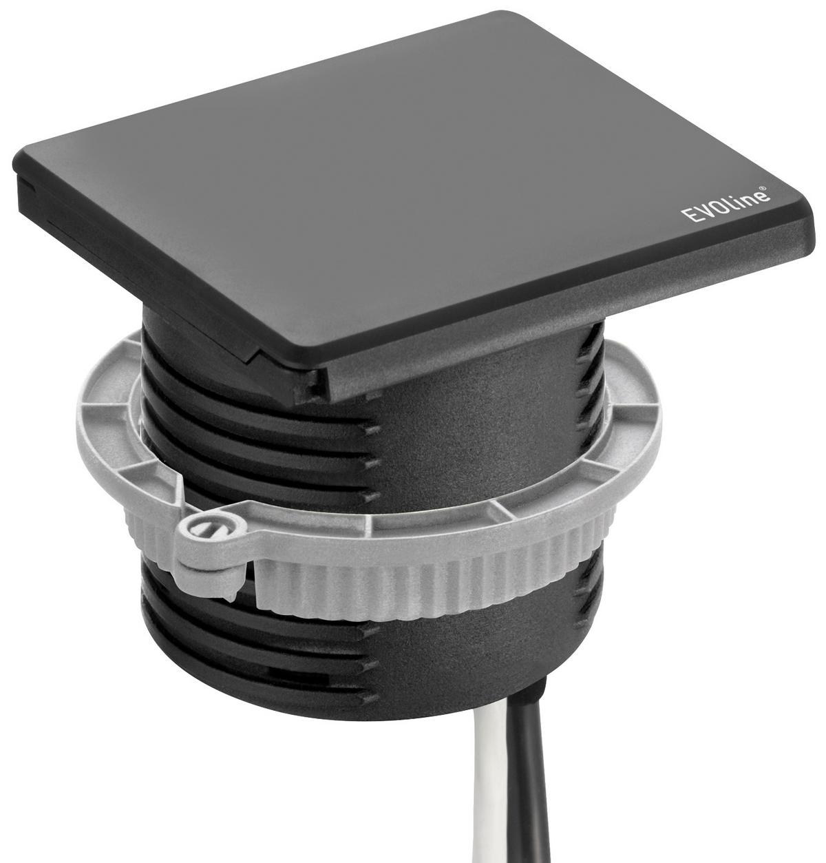 Steckdosenelement 103374041 - Schwarz, Kunststoff (10,7-18,1/7,8/9,6cm)