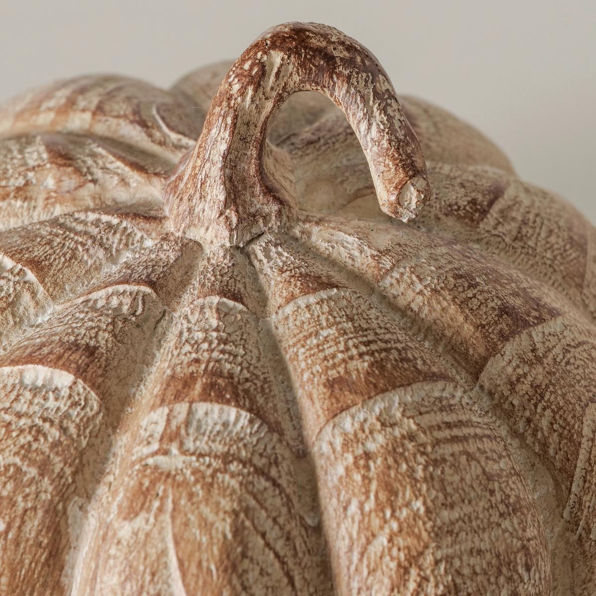 Dekokürbis Auyama I Beige - Beige, Basics, Kunststoff/Stein (10/7,3cm) - Mömax