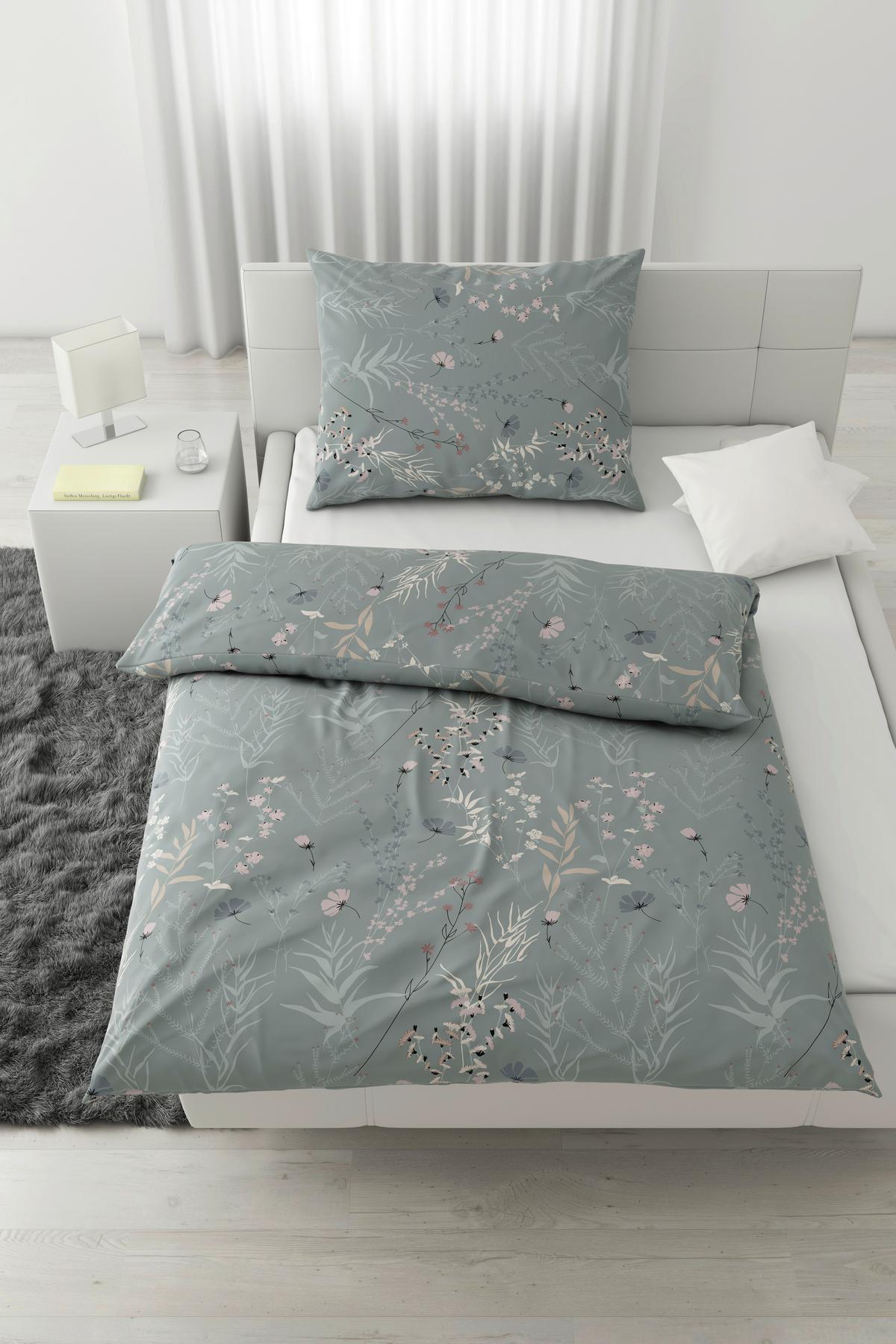 BETTWÄSCHESET LINA - Grün, Konventionell, Textil (160/210cm) - Mömax