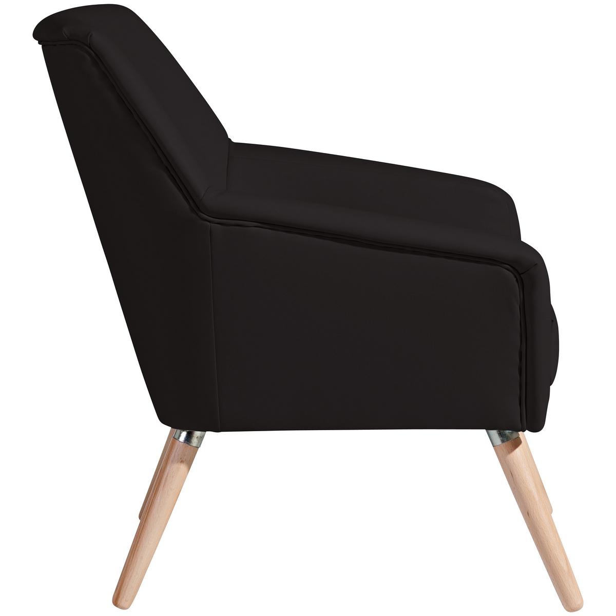 SESSEL ALEGRO - Buchefarben/Schwarz, Design, Holz/Textil (67/81/71cm) - Max Winzer