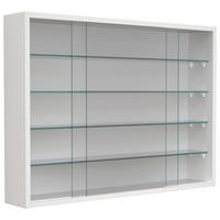 Viseča Vitrina Drivalo L, Bela - bela/prosojno, Design, steklo/leseni material (75/55/12cm) - MID.YOU