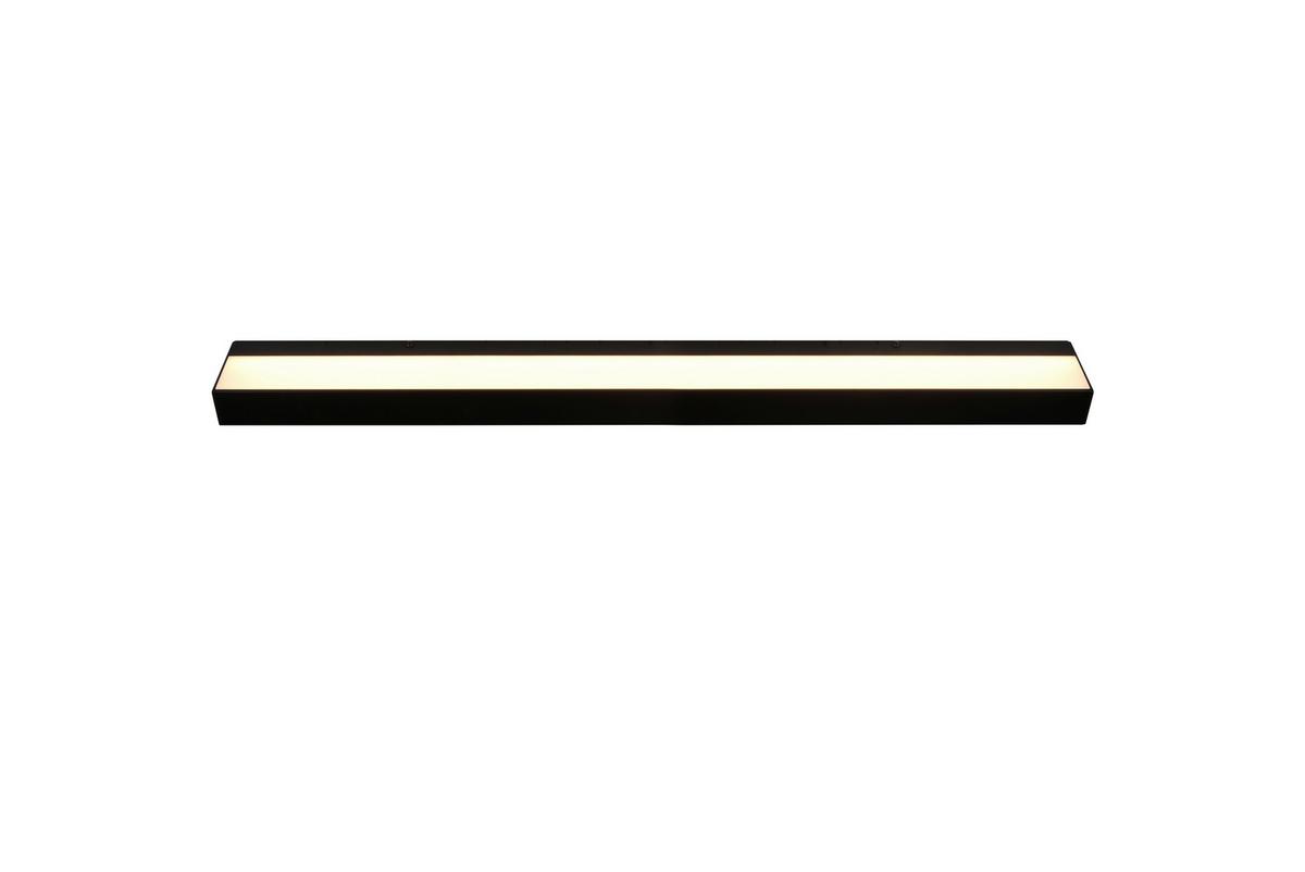 LED-Wandleuchte Rocco in Schwarz/Chrom max. 13 Watt - Chromfarben/Schwarz, Basics, Kunststoff/Metall (3,6/90/8cm) - Trio Leuchten