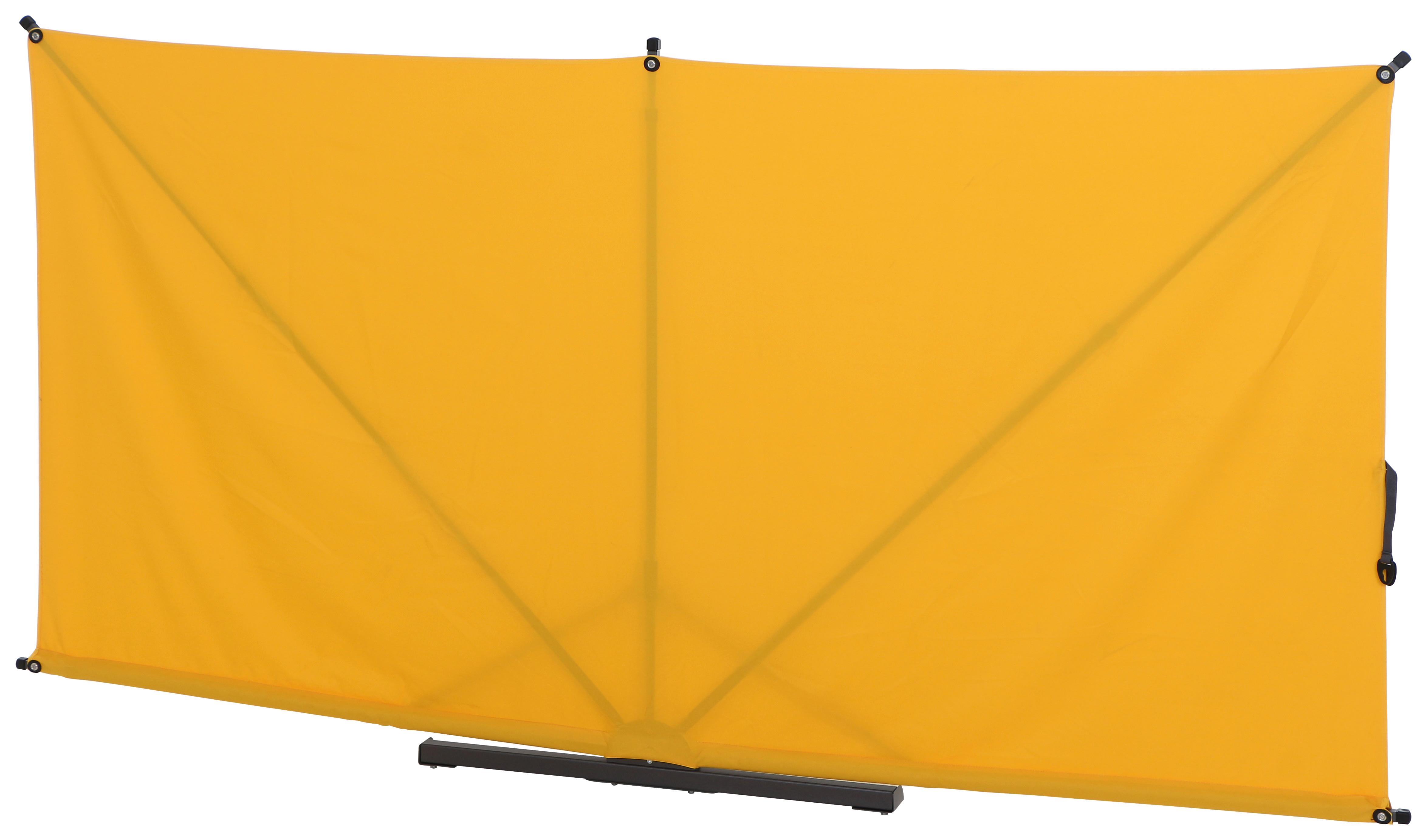 Sichtschutz Anthrazit/Gelb BH: 280 x150 cm - Anthrazit/Gelb, KONVENTIONELL, Textil/Metall (280/150cm) - Siena Garden