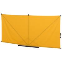 Sichtschutz Anthrazit/Gelb BH: 280 x150 cm - Anthrazit/Gelb, KONVENTIONELL, Textil/Metall (280/150cm) - Siena Garden