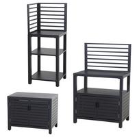 Outdoorküche Anthrazit ca. 236x90x56 cm - Anthrazit, Basics, Metall (236/90/56cm) - Siena Garden