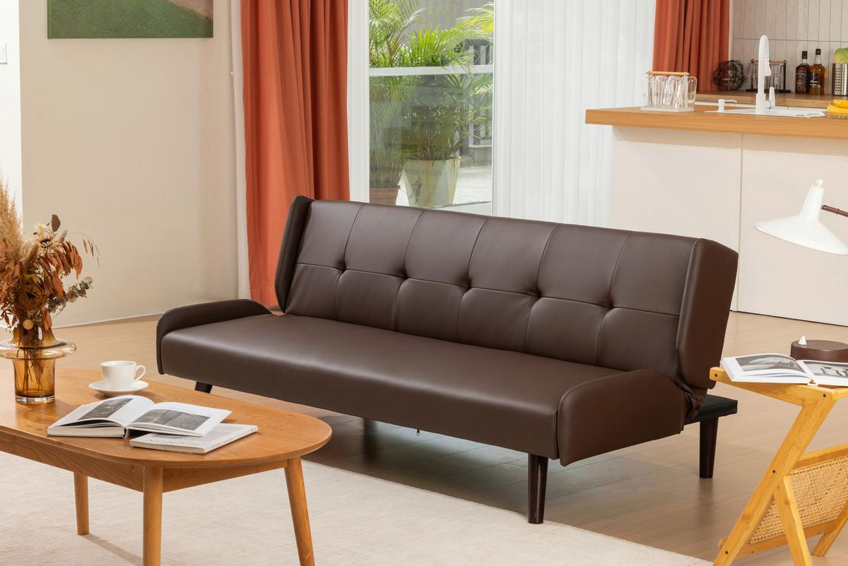 Zofa S Posteljno Funkcijo Rotterdam, Rjava - temno rjava/rjava, Basics, tekstil/les (185/77/91cm) - P & B