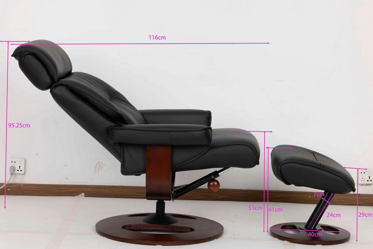 Počivalnik Calm, Črna - črna/barva oreha, Basics, kovina/tekstil (76/106/90cm) - Livetastic