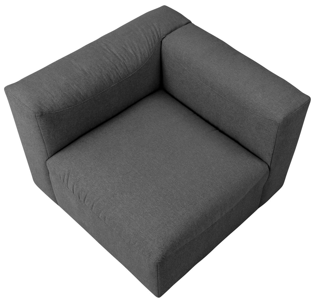 SOFAELEMENT LENA - Anthrazit, Design, Kunststoff/Textil (100/73/100cm) - Max Winzer