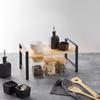 KÖKSHYLLA RITA - 1 - svart/naturfärgad, Modern, metall/naturmaterial (40/20/23cm) - Mömax