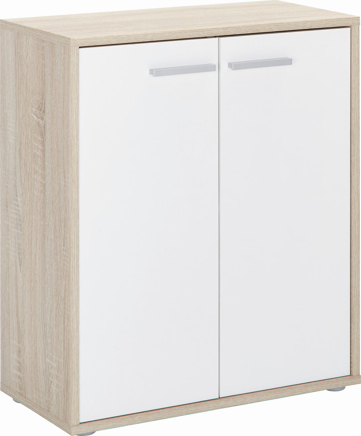 Comodă Andrea - stejar Sonoma/alb, Konventionell, material pe bază de lemn (60/70/30cm) - Best Price