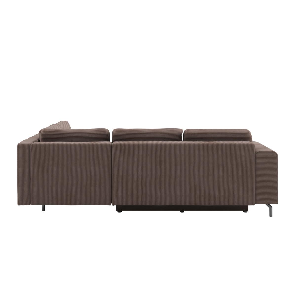 Colțar VENI - maro, Modern, textil (272/210cm) - Modern Living