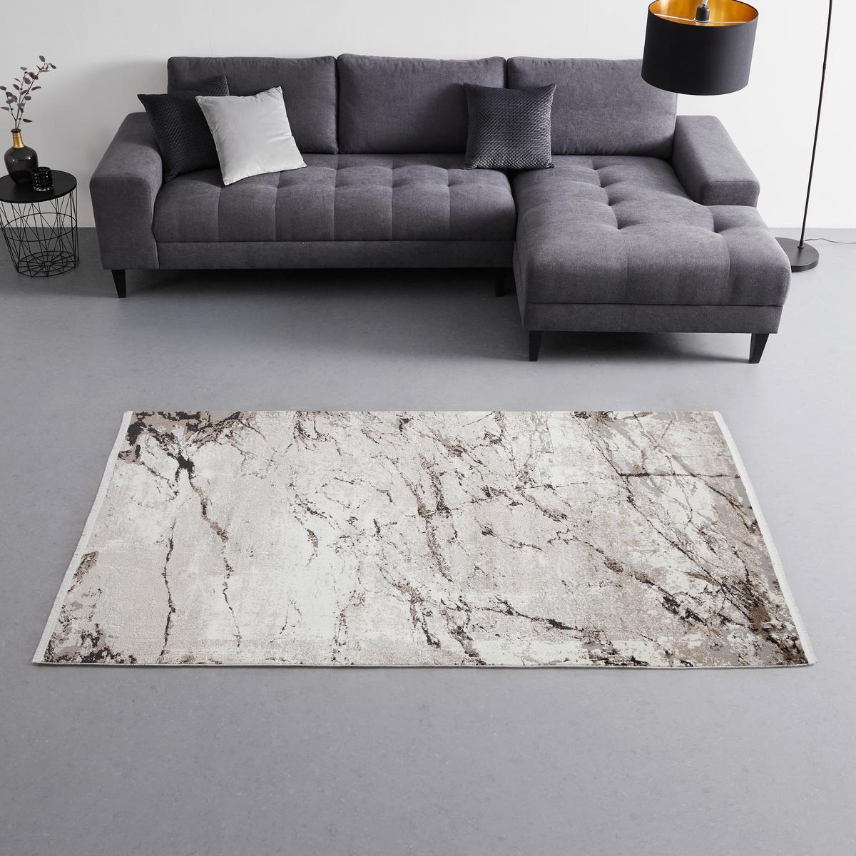 Szőtt Szőnyeg Kb. 120x170cm Platon 3 - krémszínű/barna, Modern, textil (120/170cm) - Bessagi Home