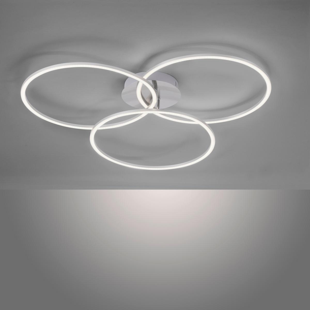 LED-Deckenleuchte Ivanka max. 41 Watt - Chromfarben, Design, Kunststoff/Metall (79/76/9cm)
