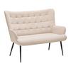 2-SITS SOFFA DALLAS - svart/cremefärgad, Modern, metall/trä (128/99/79cm) - Mömax