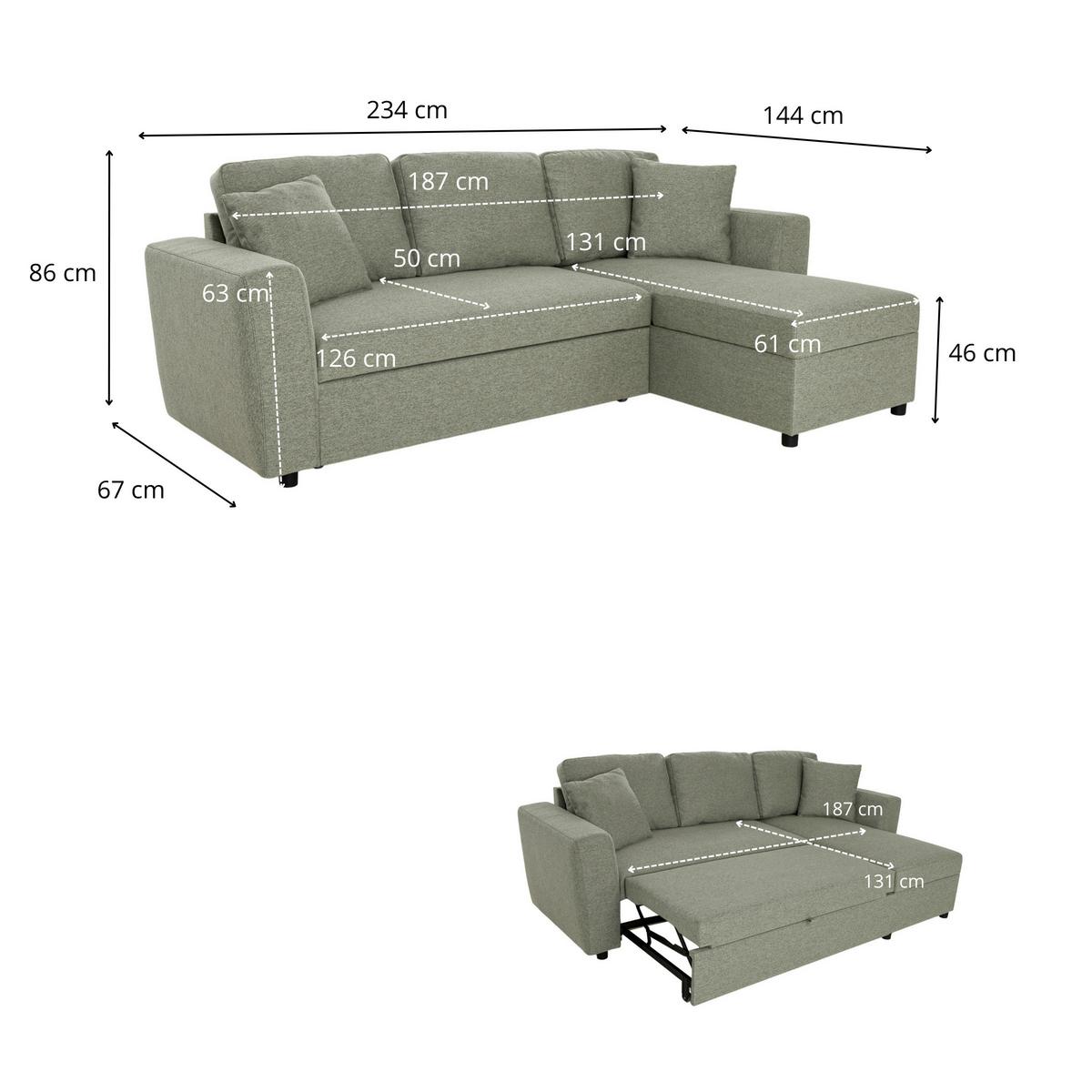 Kutna Garnitura Joy - Moderno (234/86/144cm) - Based
