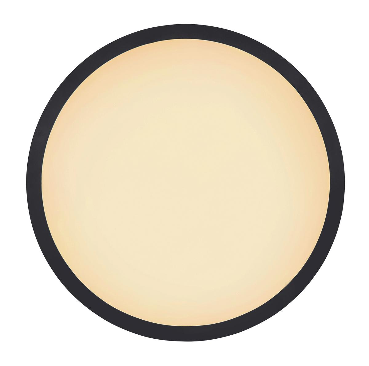 Stropna Led-svetilka Sapana, S Sijalko - črna/bela, Basics, umetna masa (29,4/2,5cm) - Globo