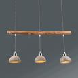 Hängeleuchte Jebel, max. 40 Watt - Silberfarben/Grau, LIFESTYLE, Holz/Metall (85/15/105cm)