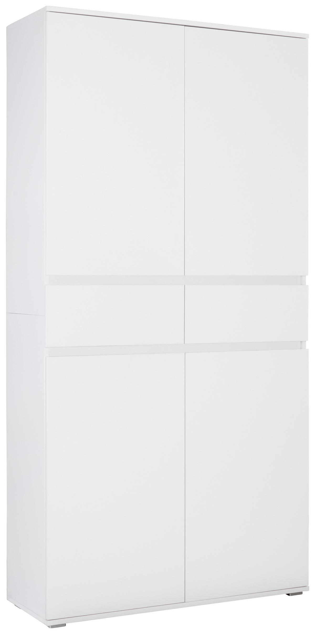 Večnamenska Omara Bianco, Bela - bela, Moderno, leseni material (100/200/37cm) - Mömax