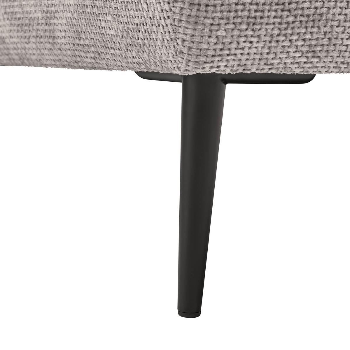 Kutna Garnitura Custom - crna/taupe, Moderno, tekstil/metal (255/164cm) - Mömax