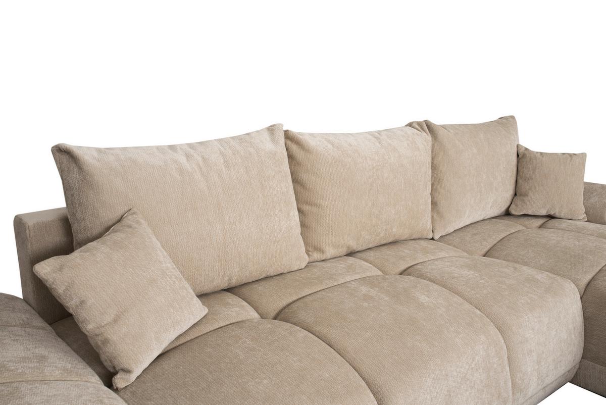 Kutna Garnitura Bonn - bež/crna, Moderno, tekstil/plastika (296/182cm) - Modern Living