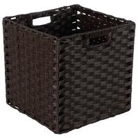 Coș Kuba - maro închis, plastic/metal (38/30/28cm) - Mömax