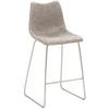 Barhocker My Solo ca. 49x100 cm Hellgrau - Edelstahlfarben/Hellgrau, KONVENTIONELL, Textil/Metall (49/99/51cm) - Livetastic