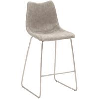 Barhocker My Solo ca. 49x100 cm Hellgrau - Edelstahlfarben/Hellgrau, KONVENTIONELL, Textil/Metall (49/99/51cm) - Livetastic