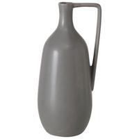 Vase Naimo in Grau - Grau, MODERN, Keramik (14/36cm) - Premium Living