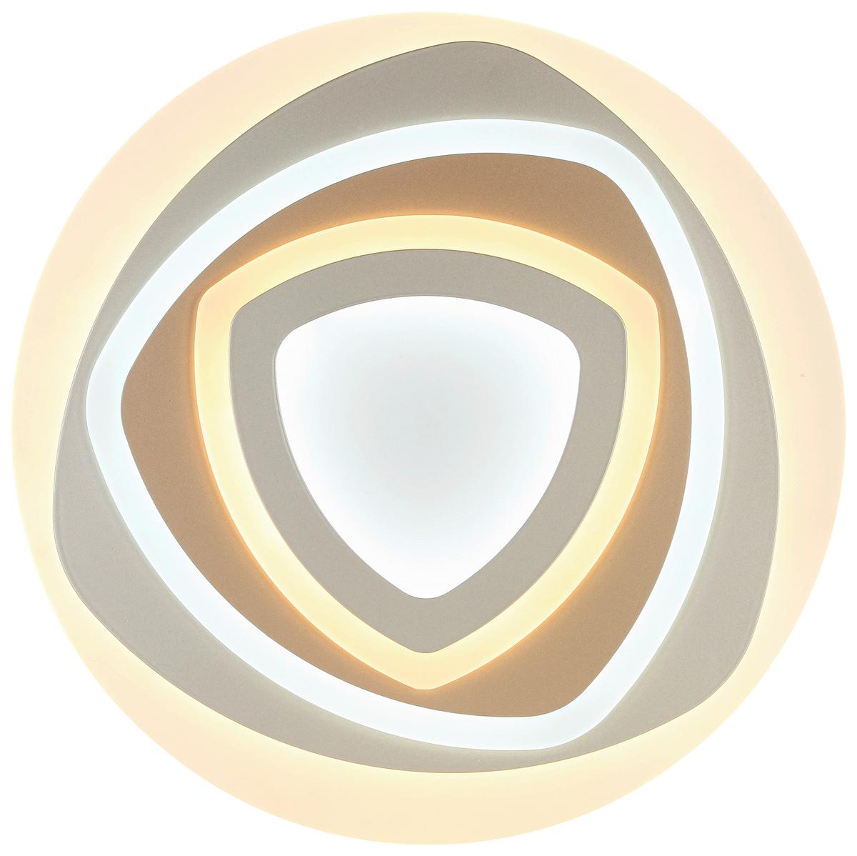 LAMPA SUFITOWA ELLA - biały/cappuccino, Trend, tworzywo sztuczne/metal (50/6cm) - Novel